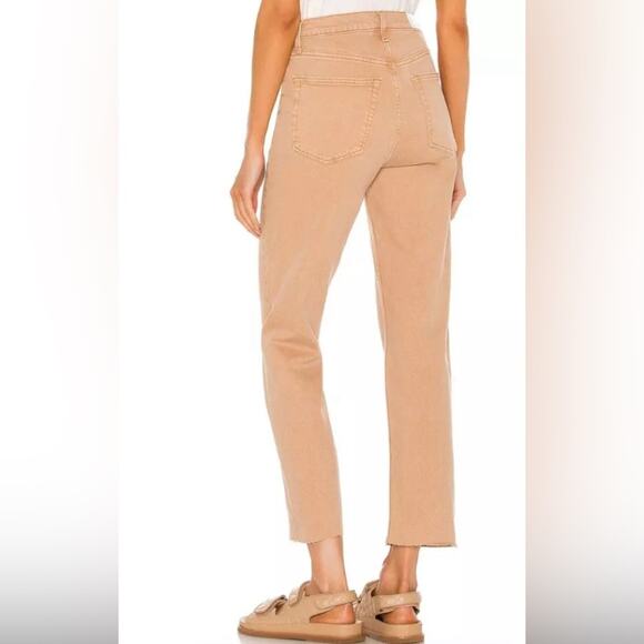 RE/DONE Originals 70s Ultra High Rise Stove Pipe In Washed Khaki - Picture 2 of 12